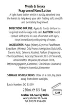 Load image into Gallery viewer, Myrrh & Tonka Hand Lotion