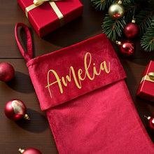 Load image into Gallery viewer, Red Velvet Stocking