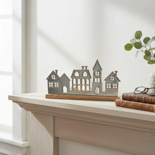 Load image into Gallery viewer, Metal 'Town Scene' tea light Decoration