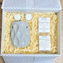 Load image into Gallery viewer, Grey Wave Wax Melt Burner Gift Box