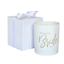 Load image into Gallery viewer, Personalised Bride to be Candle White