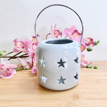 Load image into Gallery viewer, Grey Ceramic Star Lantern