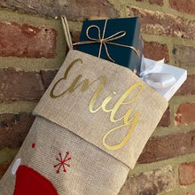 Load image into Gallery viewer, Hessian Santa Stocking