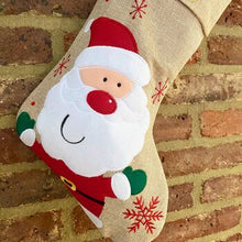 Load image into Gallery viewer, Hessian Santa Stocking
