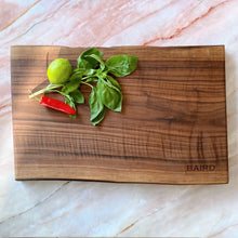 Load image into Gallery viewer, Personalised Live Edge Wood Serving Board
