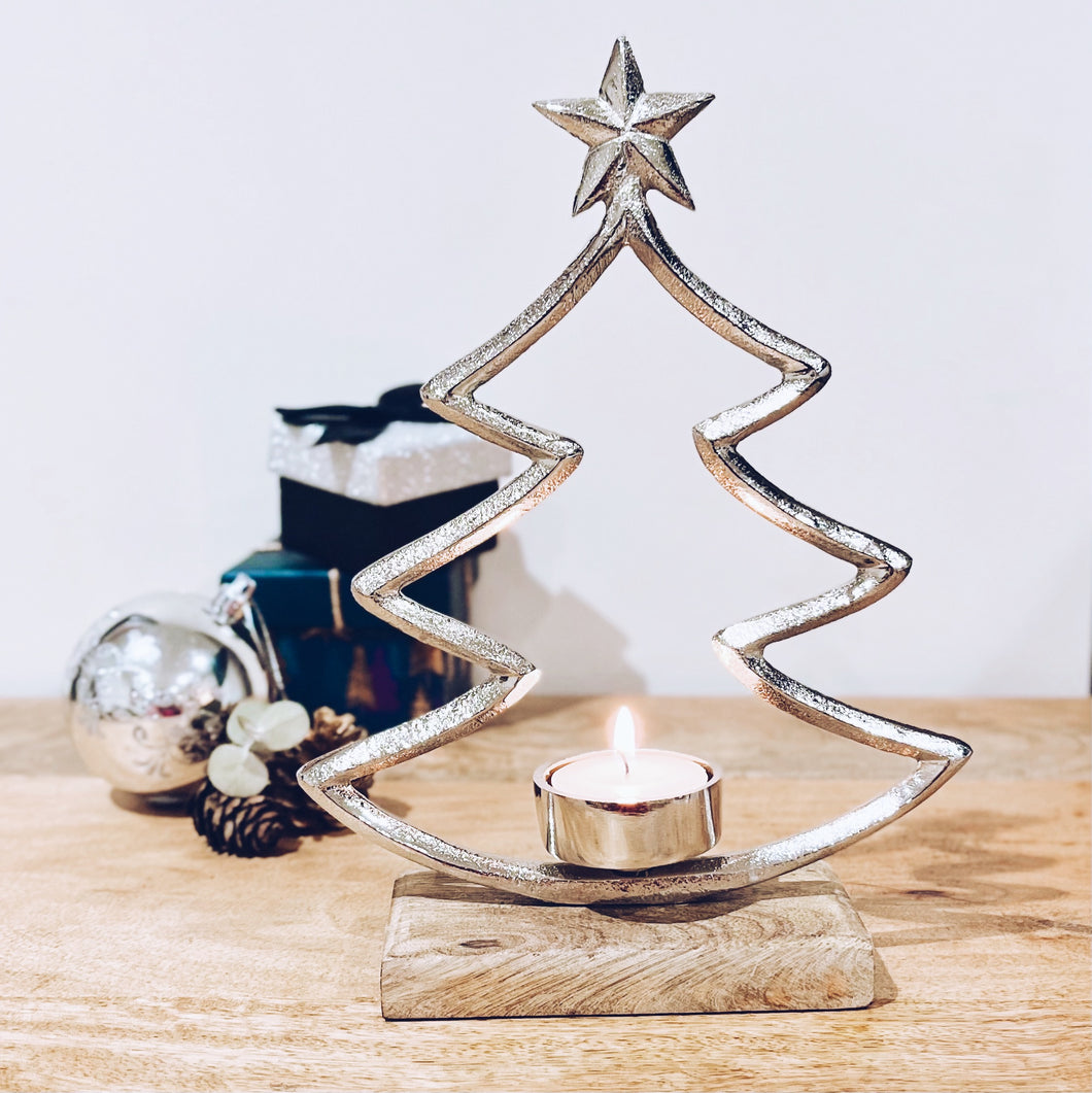 Metal Christmas Tree tea light Decoration