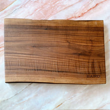 Load image into Gallery viewer, Personalised Live Edge Wood Serving Board
