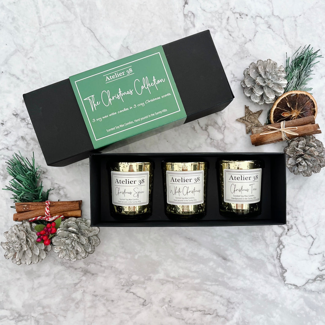Gold Christmas Votive gift box
