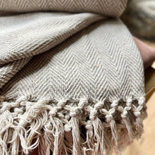 Load image into Gallery viewer, Herringbone Throw - Natural
