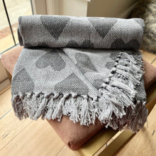 Load image into Gallery viewer, Heart Throw - Grey
