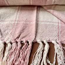 Load image into Gallery viewer, Tartan Check Throw - Blush
