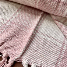 Load image into Gallery viewer, Tartan Check Throw - Blush
