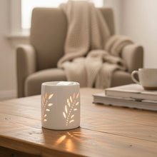 Load image into Gallery viewer, Leaf design cylinder Wax Melt Burner
