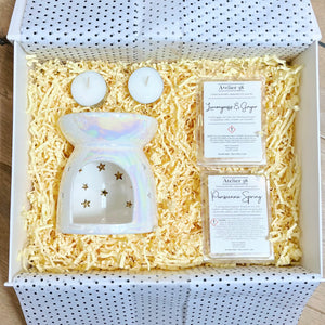 Pearl Star cut out Wax Melt Burner Gift Box