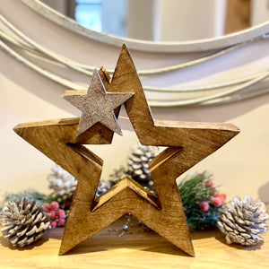 Large Decorative Wooden Star