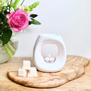 Oval Wax Melt Burner - White