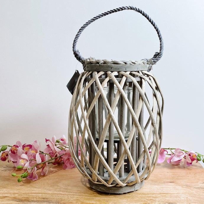 Brown Willow candle Lantern