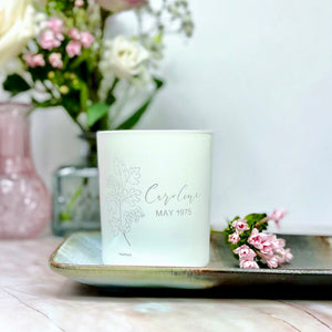 Birth Flower Candle