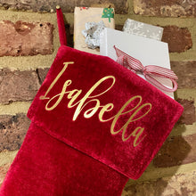 Load image into Gallery viewer, Red Velvet Stocking
