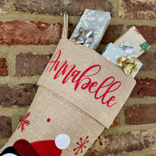Load image into Gallery viewer, Hessian Penguin Stocking
