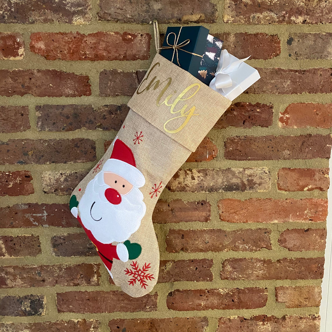Hessian Santa Stocking