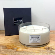 Load image into Gallery viewer, Atelier 38 Luxury Soy Candle. Bergamot, Verbena &amp; Basil. 7 wick, extra large candle, 100 hour burn time.
