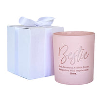 Load image into Gallery viewer, Bestie personalised candle pink
