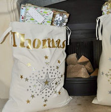 Load image into Gallery viewer, Personalised XL Contemporary Christmas sack
