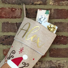 Load image into Gallery viewer, Hessian Reindeer Stocking

